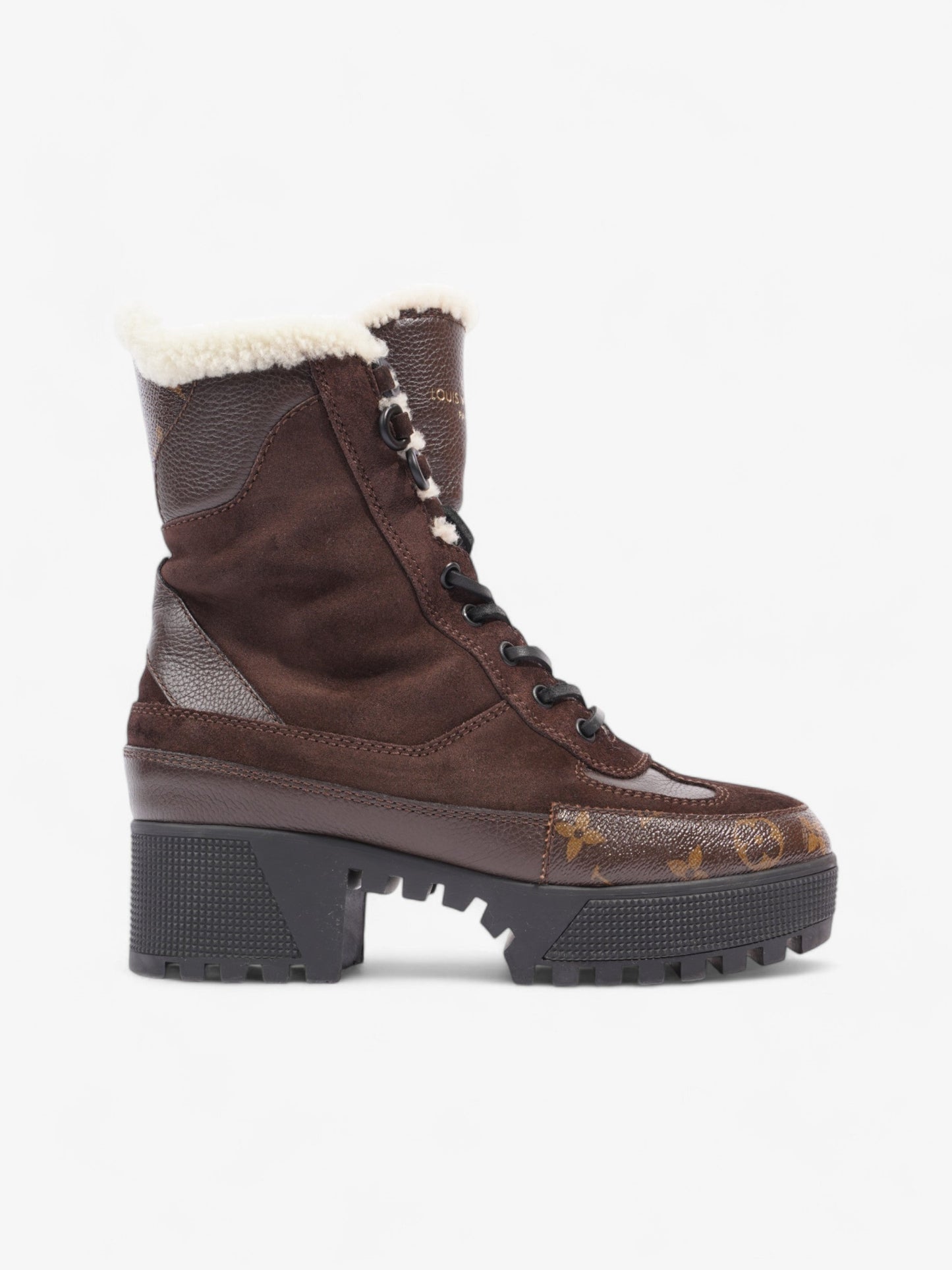 Louis Vuitton Laureate Platform Desert Boot EU Suede Brown Shoes