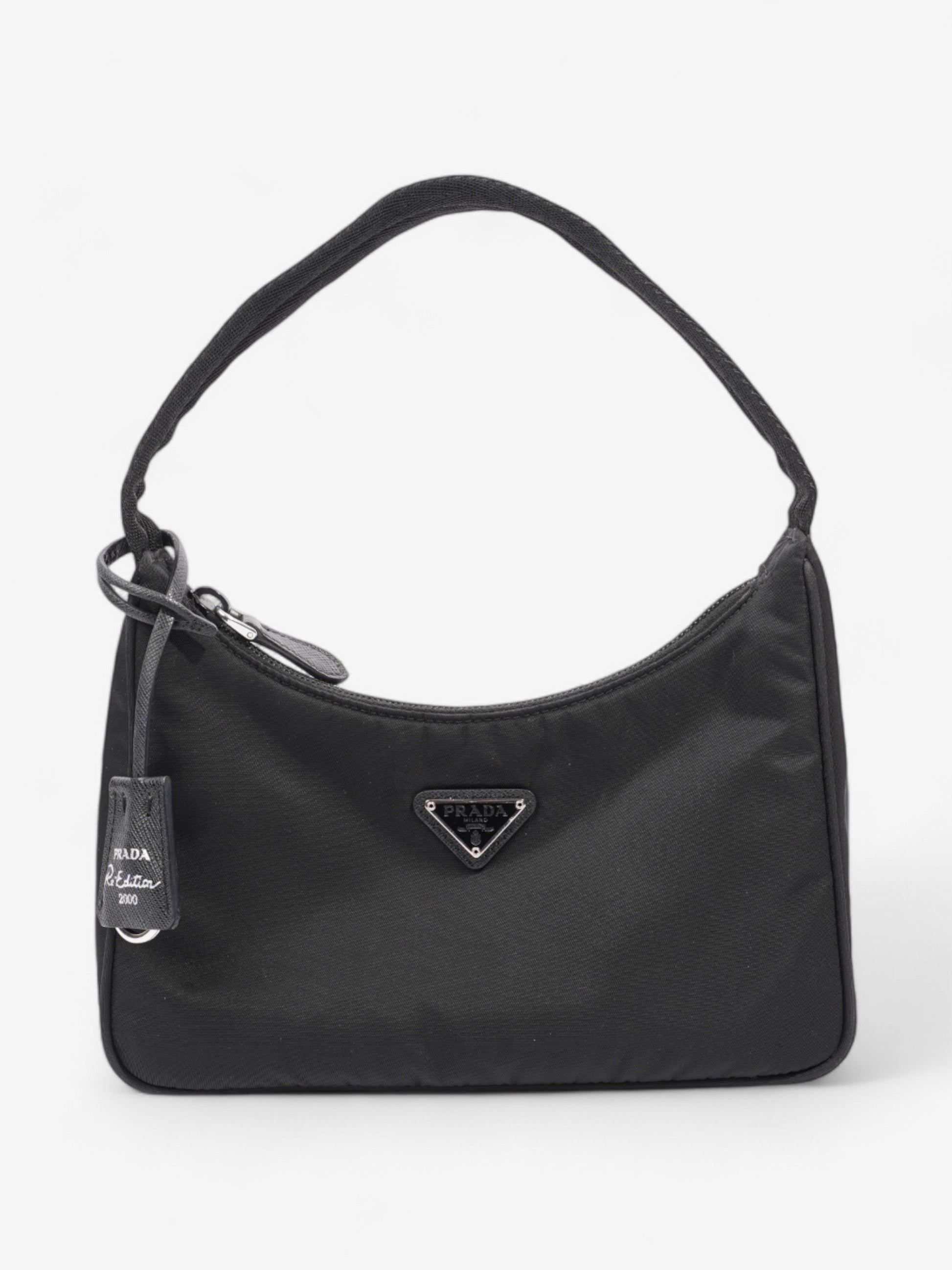 Prada Re Edition Shoulder Bag Nylon Black Black Nylon 1