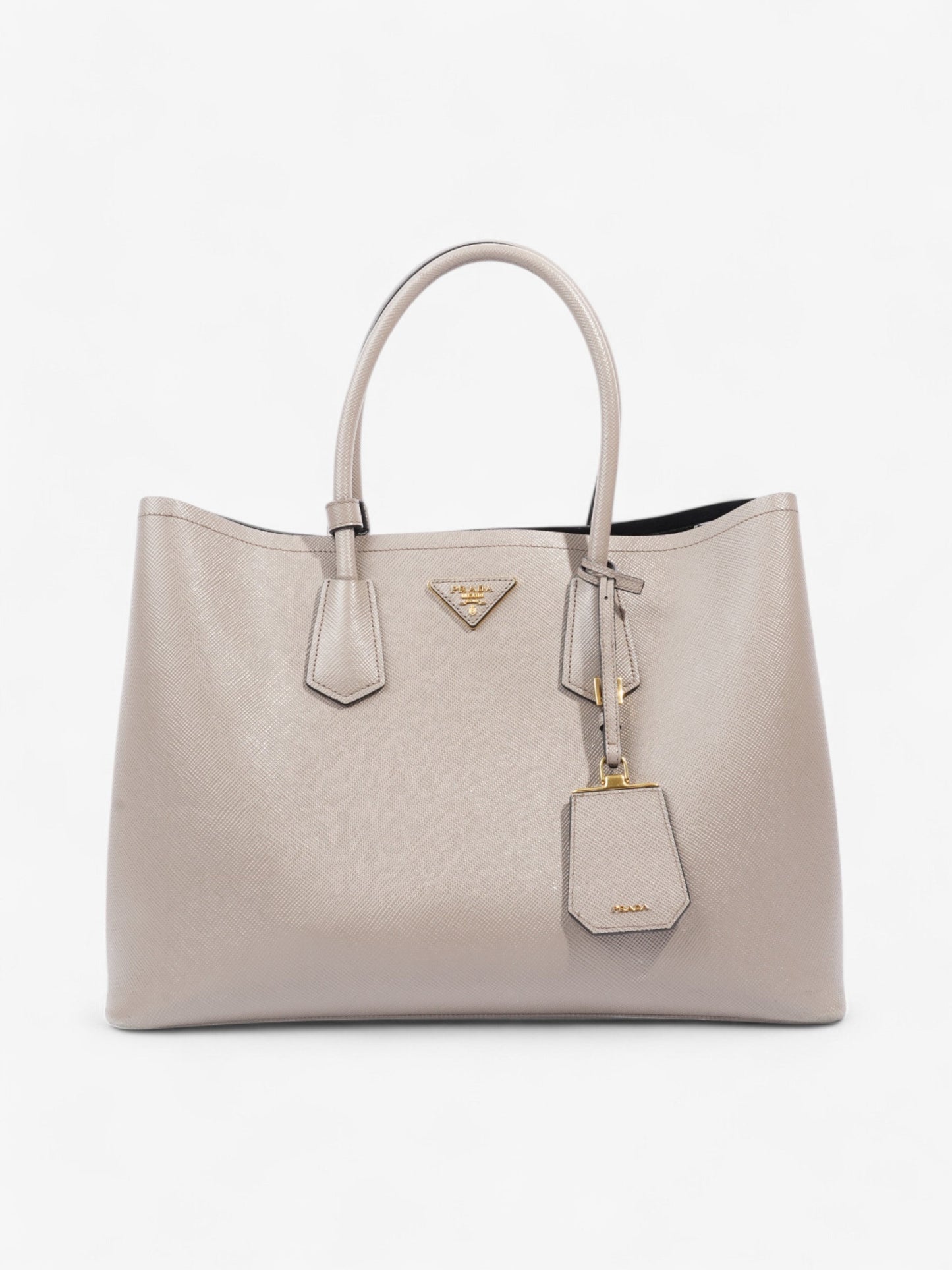 Prada Galleria Grey Tote Bag Leather Saffiano Gray