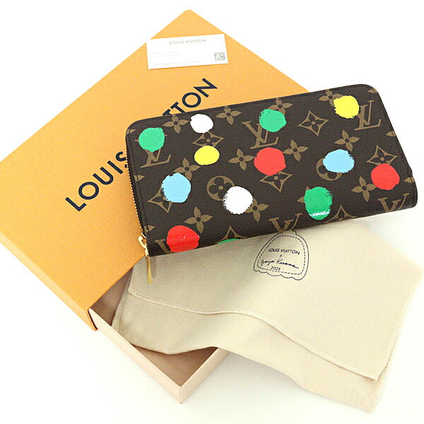 Louis Vuitton Long Purse M81864 GoldMetal painted Monogram Canvas Brown Multicolor Wallet Case