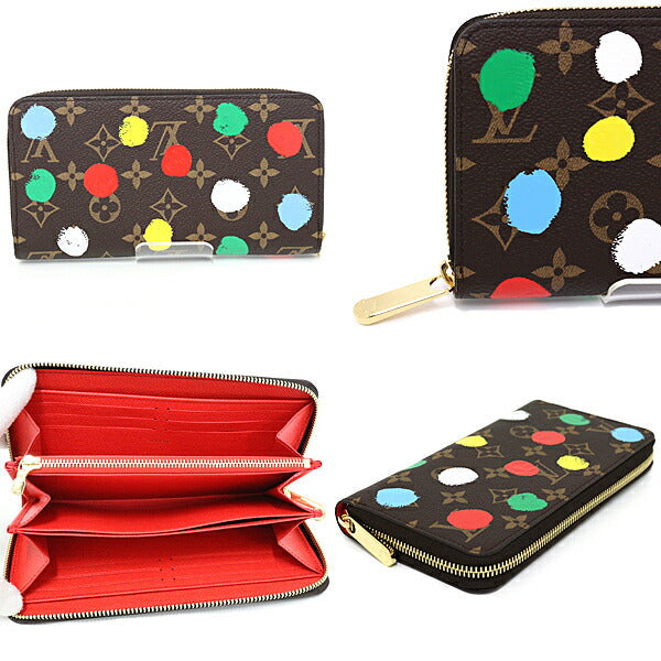 Louis Vuitton Long Purse M81864 GoldMetal painted Monogram Canvas Brown Multicolor Wallet Case