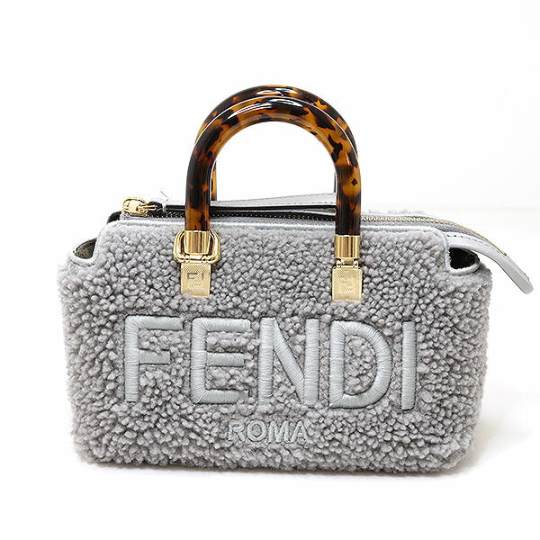 Fendi Handbag 8Bs067 By The Way Leather Gray Mini Travel Bag