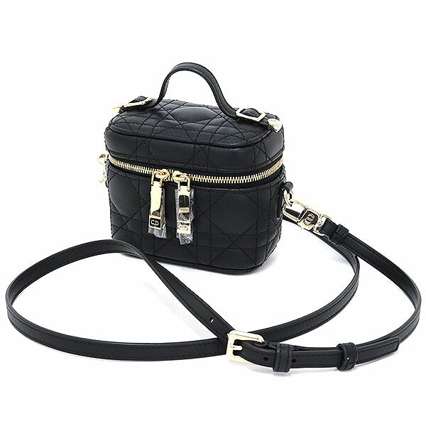 Dior Shoulder Bag Lambskin Lady Micro Vanity Black
