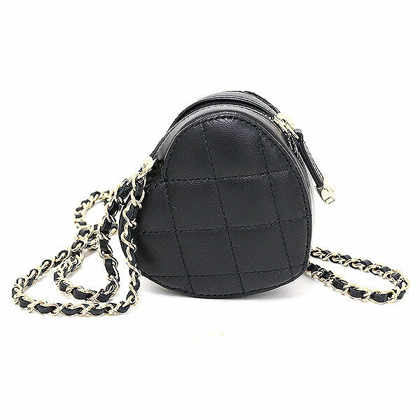 Chanel Coin lambskin Heart-shaped Coin Black Handbag