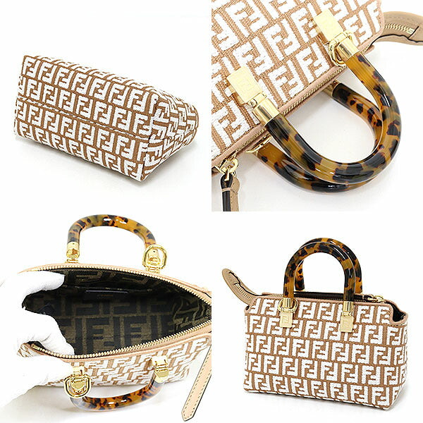 Fendi Handbag 8Bs067 Fabric By The Way Beige Mini Travel Bag