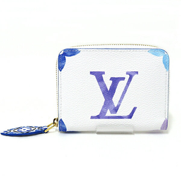 Louis Vuitton Coin M82417 Zippy Coin Perth Monogram Canvas White Blue Handbag
