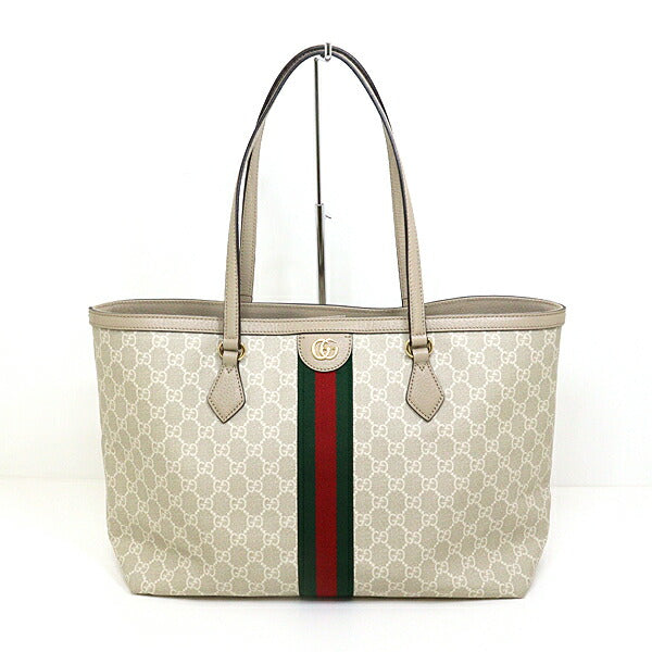 Gucci GG Supreme Ophidia Canvas White Beige Medium Tote Bag