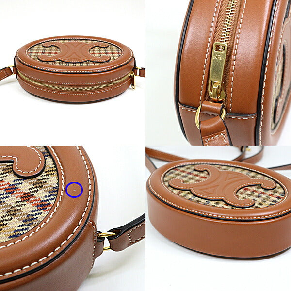 Shoulder Bag . Ml Crossbody Oval Purse Leather Brown Crossbody Bag