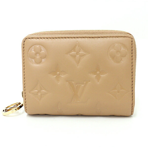 Louis Vuitton Bifold M81673 Camel Portefeuille Lou Lambskin Wallet Case