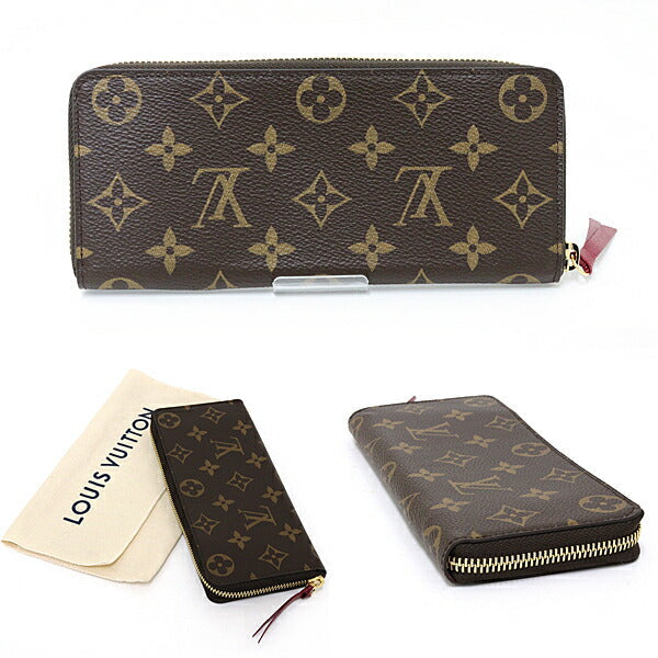 Louis Vuitton Long Purse M60742 Portefeuille Clemence Monogram Canvas Brown Wallet Case