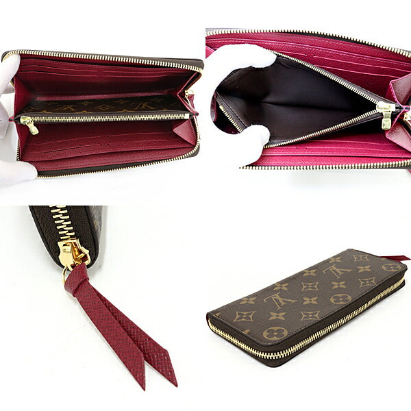 Louis Vuitton Long Purse M60742 Portefeuille Clemence Monogram Canvas Brown Wallet Case