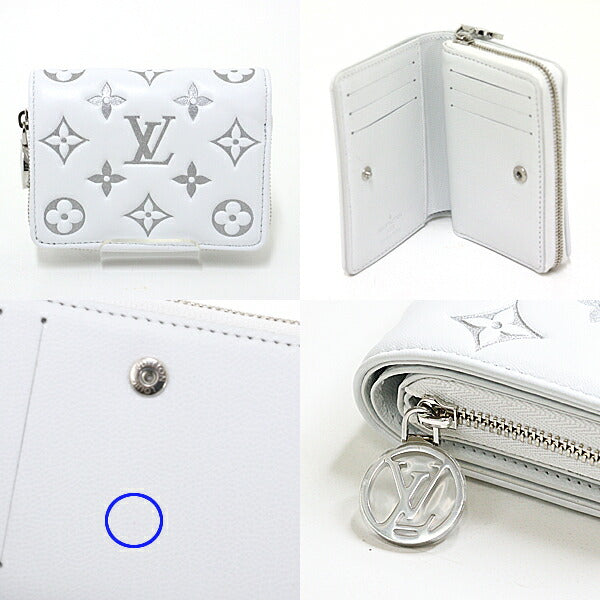 Louis Vuitton Bifold M12153 Lamb Folded Portefeuille Leather White Wallet Case