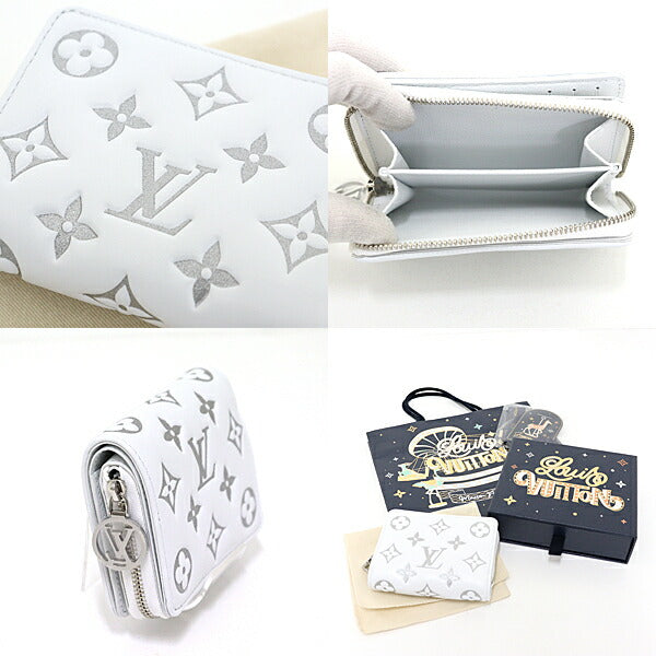 Louis Vuitton Bifold M12153 Lamb Folded Portefeuille Leather White Wallet Case