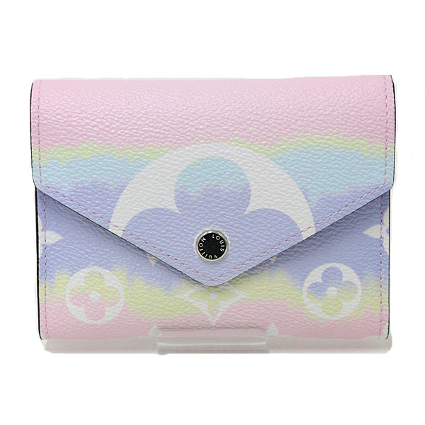 Louis Vuitton Tri-fold M69113 pastel Compact Escale Monogram Canvas Wallet Case