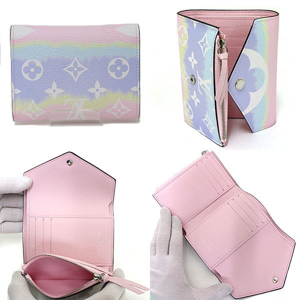 Louis Vuitton Tri-fold M69113 pastel Compact Escale Monogram Canvas Wallet Case