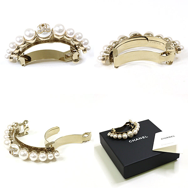 Chanel Valletta Faux pearls rhinestones White Handbag