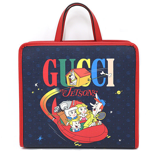Gucci GG Supreme Children's GG Print Canvas Red Navy Tote Bag