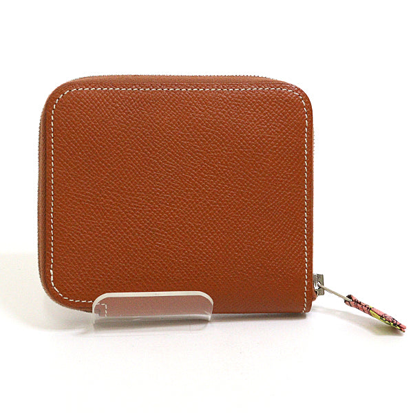 Coin Case Epsom, Silk Azap Compact Silk Brown Travel Bag