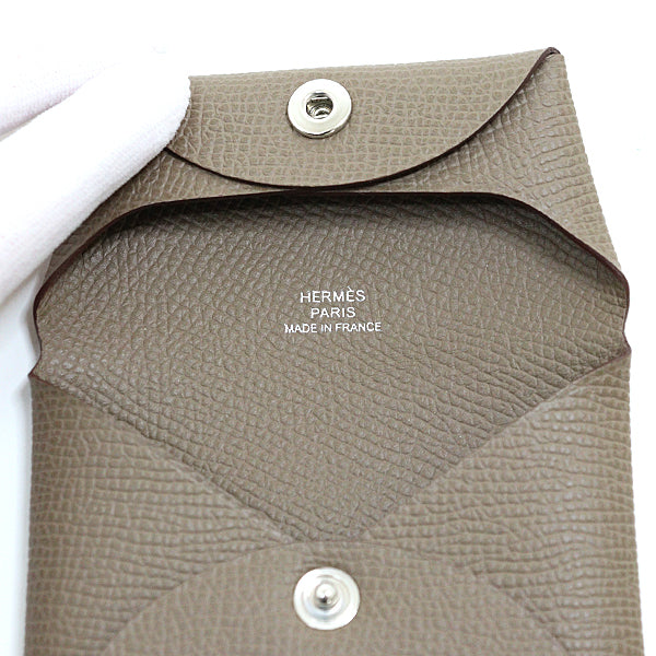Coin Case Coin Case Bastia Epsom Etoupe Leather Brown Travel Bag