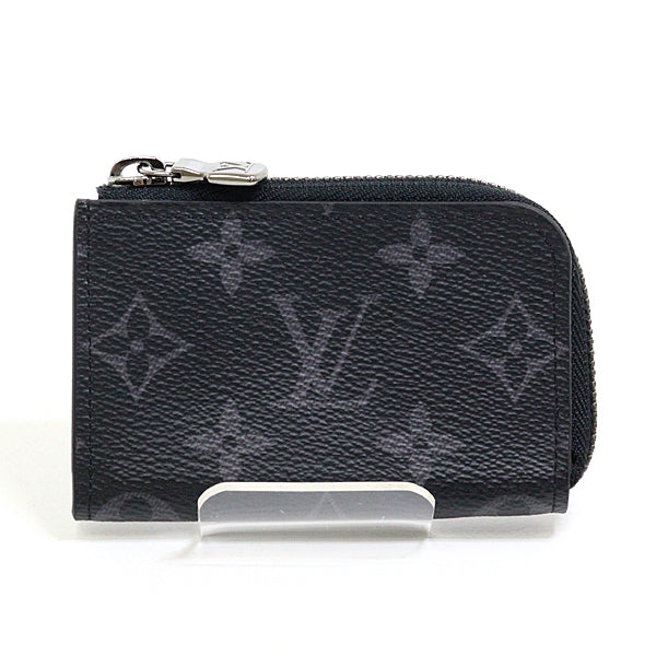 Louis Vuitton Coin M63536 Eclipse Portemonejour Monogram Leather Black Handbag