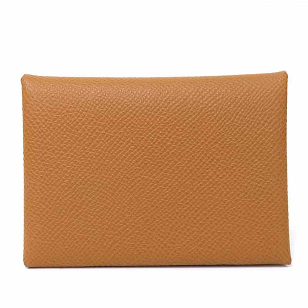 Coin Case Epsom Card Case Calvi Duo Brown Travel Bag
