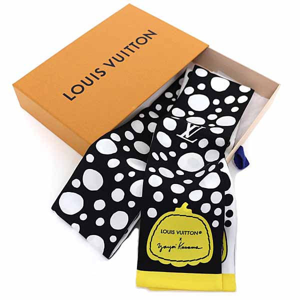 Louis Vuitton scarf M78291 silk LVxYK Bando Black