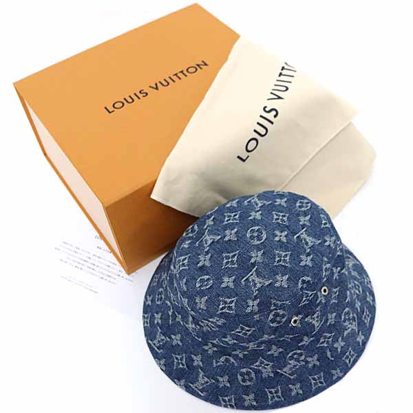 Louis Vuitton M78773 Essential Monogram Canvas Blue Bucket Hat