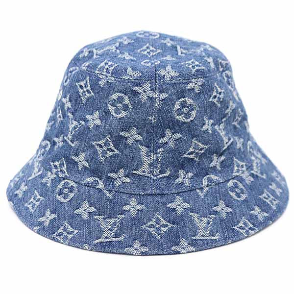 Louis Vuitton M78773 Essential Monogram Canvas Blue Bucket Hat