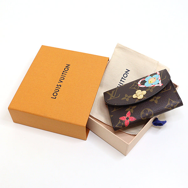 Louis Vuitton Bifold M12220 Portomone Rosary Monogram Canvas Brown Wallet Case