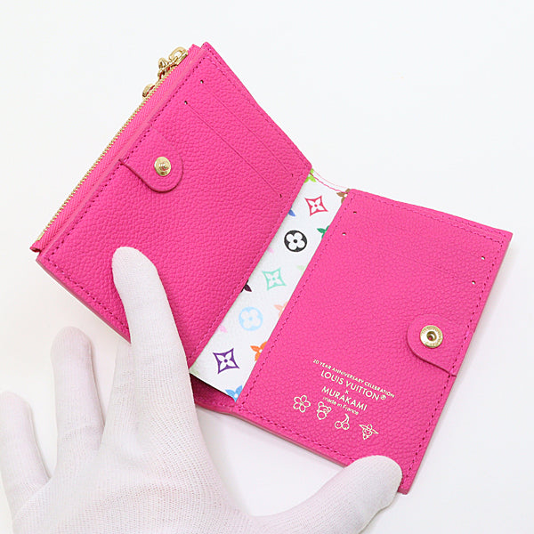 Louis Vuitton Bifold M14087 × TM Portefeuille・Lisa Leather Pink Wallet Case