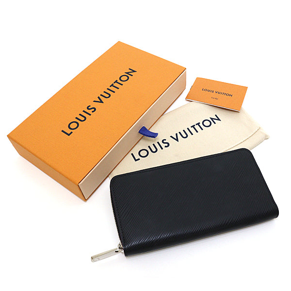 Louis Vuitton Long Purse M64838 Epi Zippy Leather Black Wallet Case