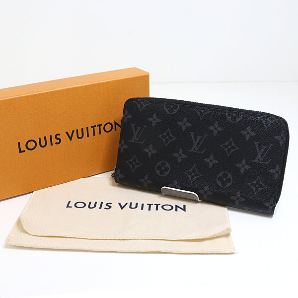 Louis Vuitton Long Purse M82081 Eclipse Zippy Monogram Black Wallet Case