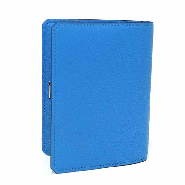 Card Case Medor Handbag Leather Blue Travel Bag