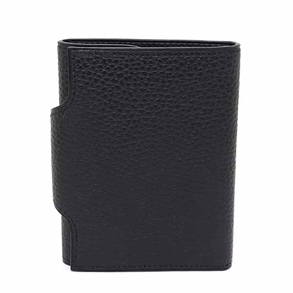Card Case Iliad Compact Card Case Handbag Leather Black Travel Bag