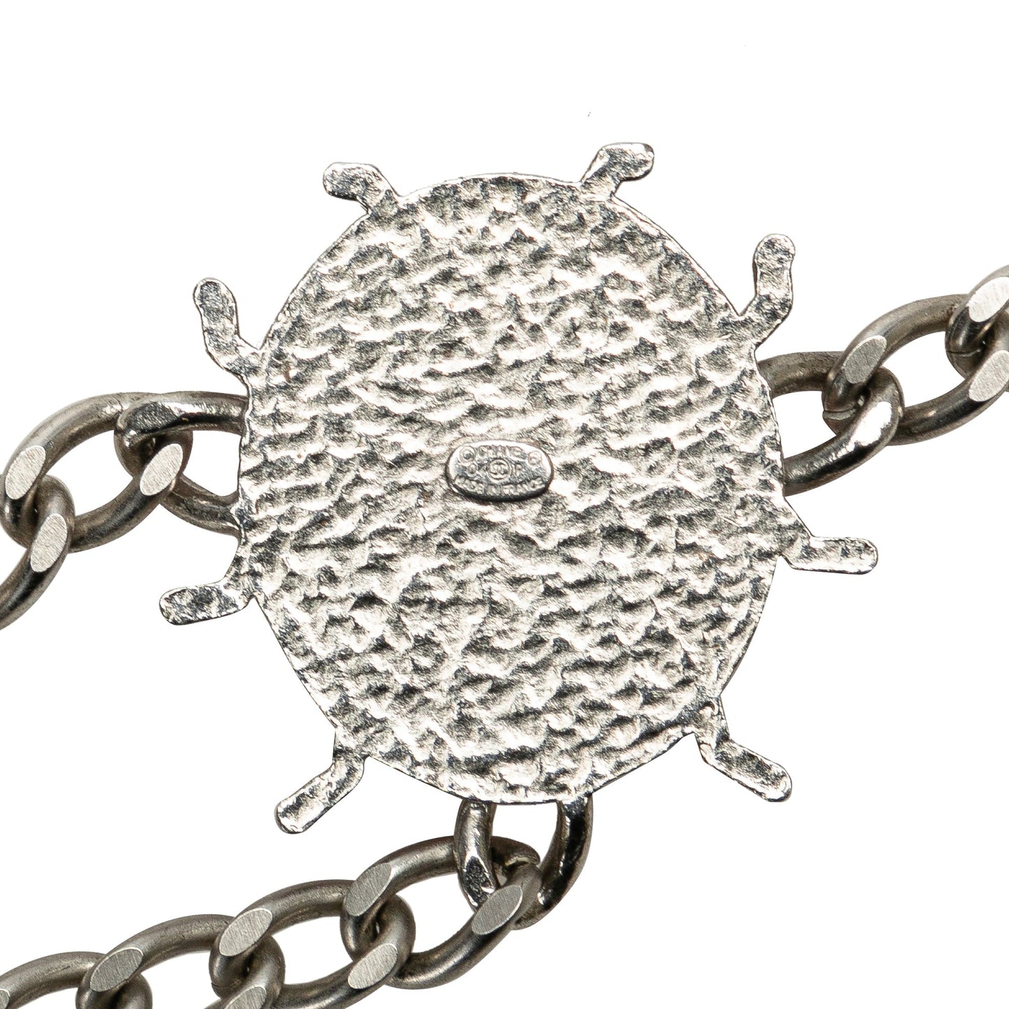 Silver Chanel Silver Plated and Enamel CC Ladybug Chain Link Belt