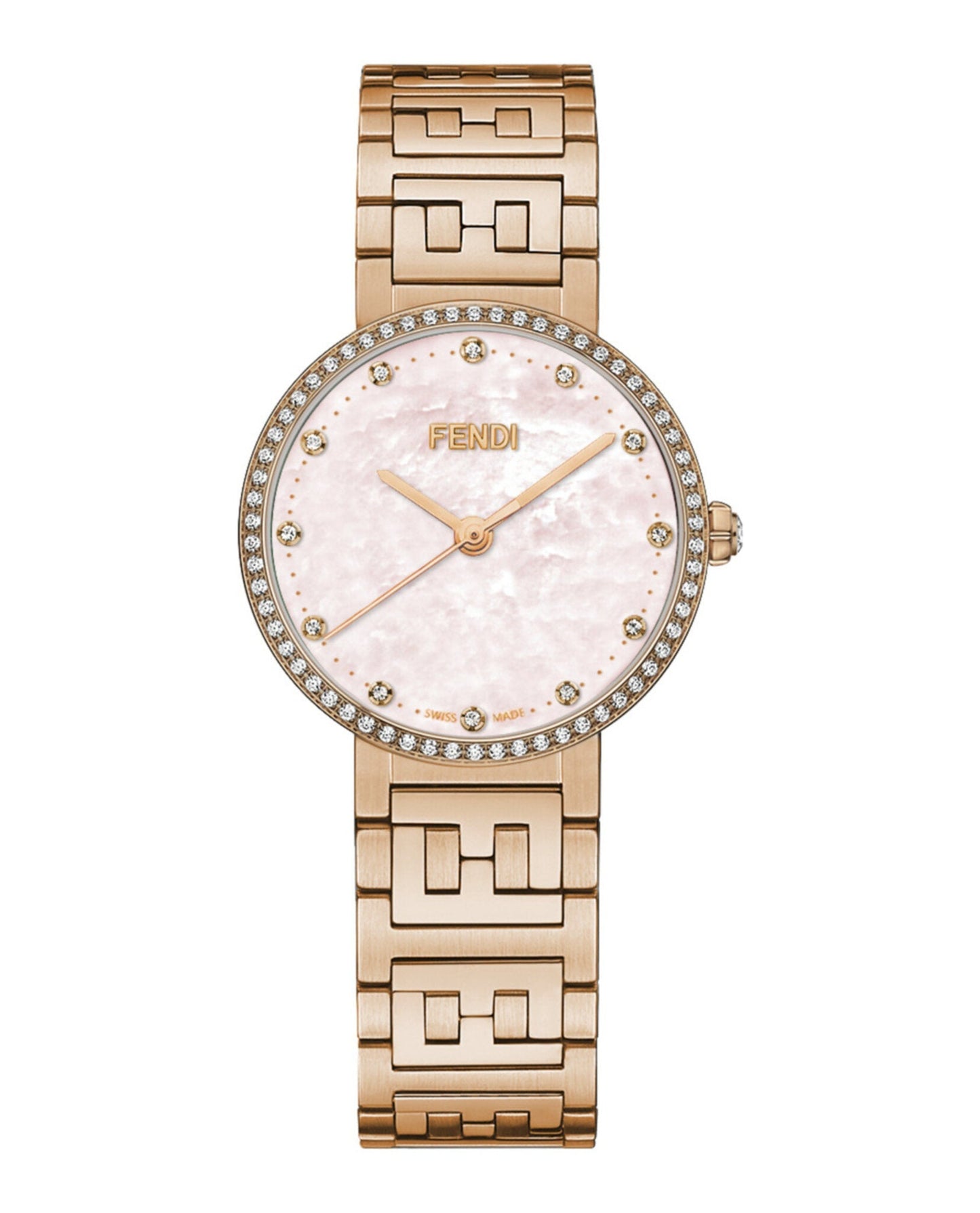Fendi Jewelry Womens Rose 29mm Bracelet Fashion Watch Gold