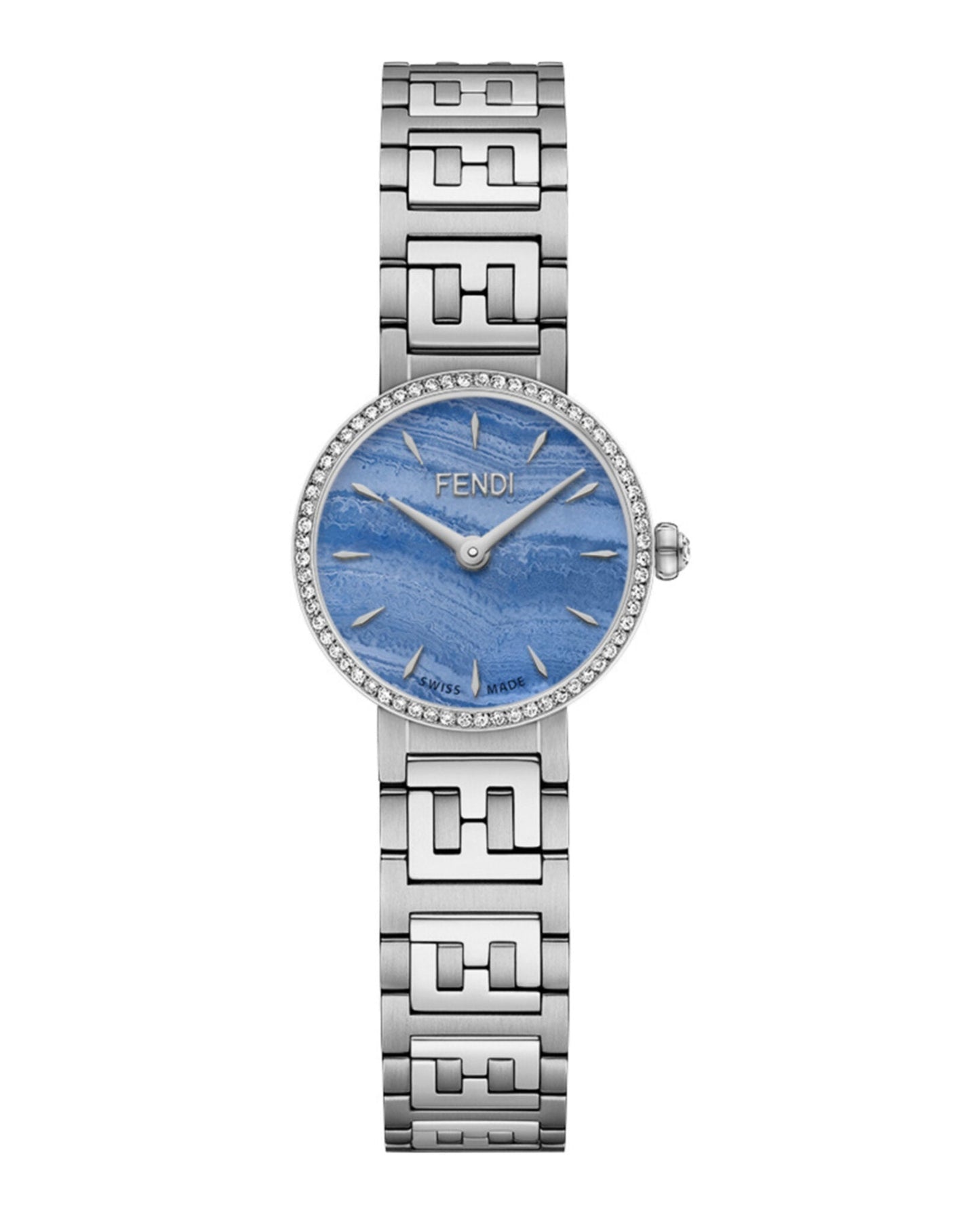 Fendi Jewelry Womens Forever Stainless Steel 19mm Bracelet Fashion Silver Bracelet Fashion Watch