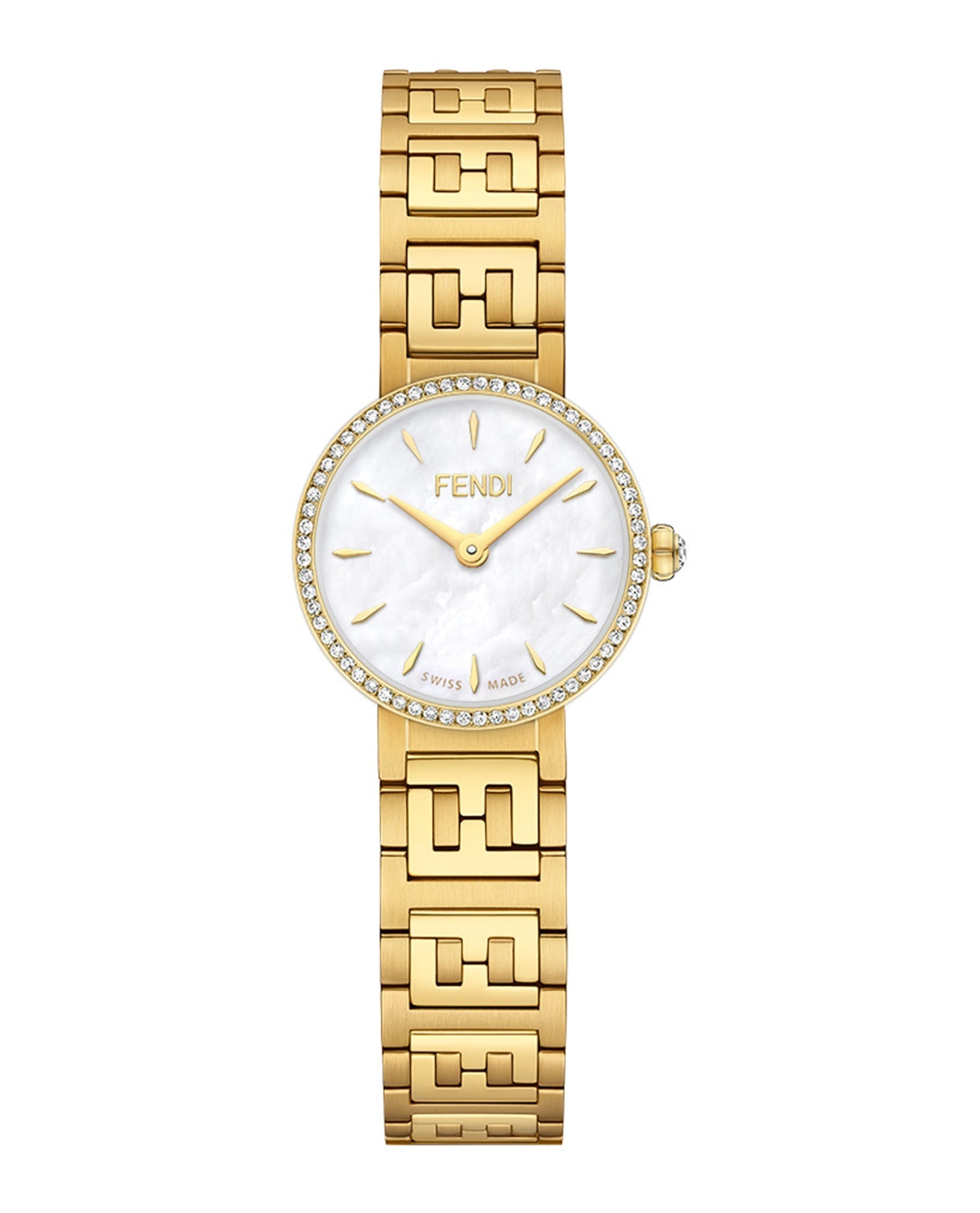 Fendi Jewelry Womens 19mm Bracelet Fashion Watch Gold