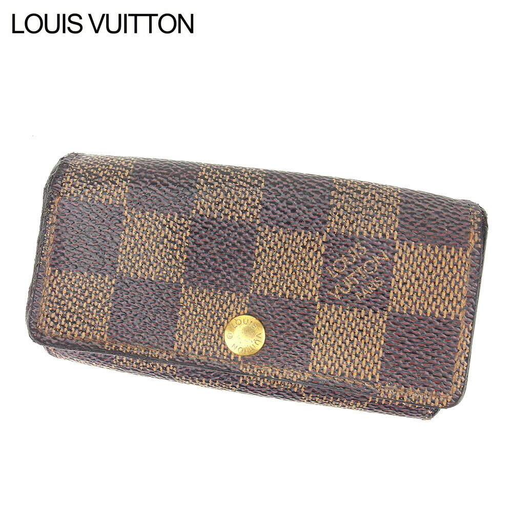 Louis Vuitton Key holder N62631 Multicles4 Brown Beige Gold Key Chain F1402
