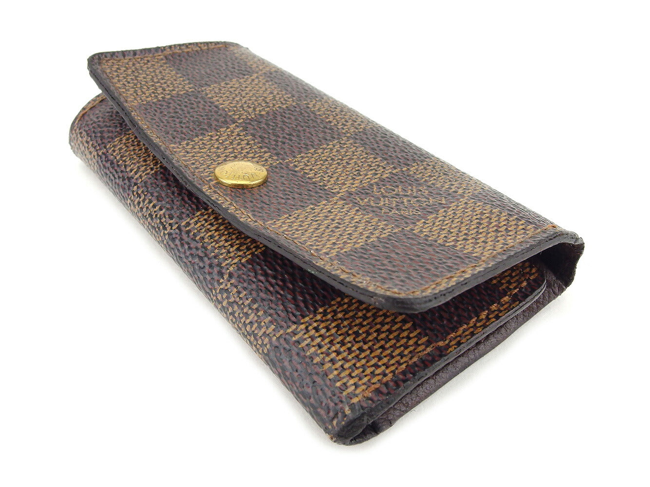 Louis Vuitton Key holder N62631 Multicles4 Brown Beige Gold Key Chain F1402