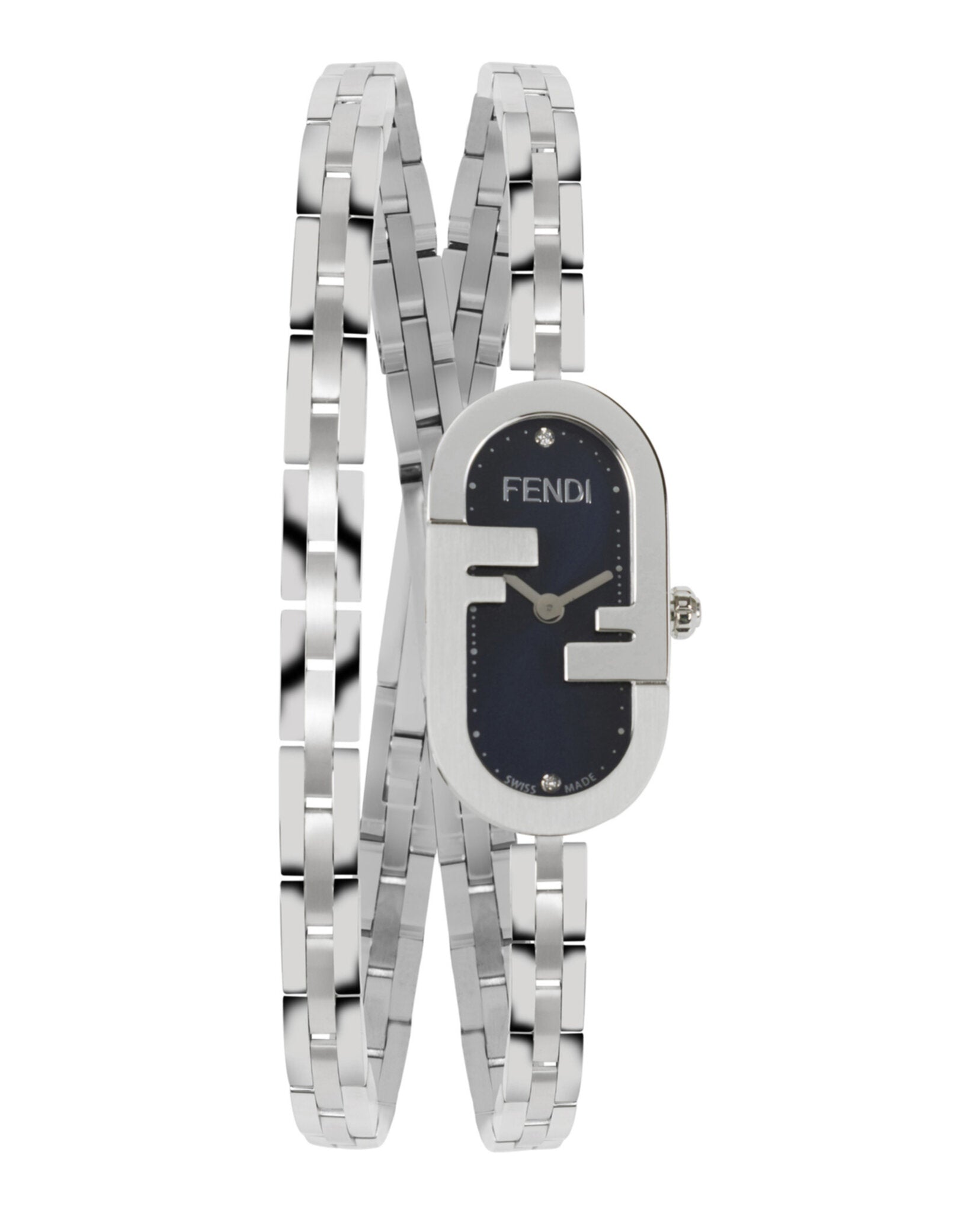 Fendi Jewelry Womens Stainless Steel 14.8mm Bracelet Fashion Watch Silver Bracelet Fashion Watch