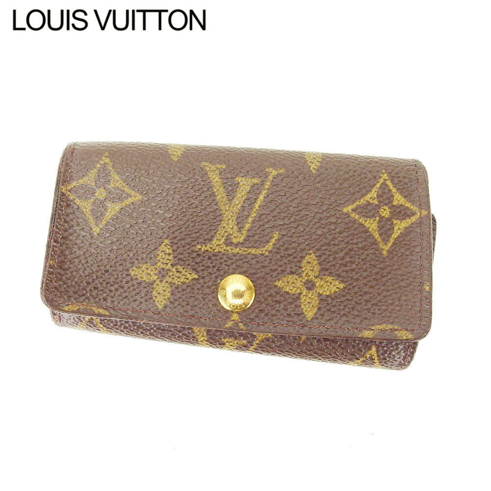 Louis Vuitton Key holder M62631 Multicles4 Brown Beige Gold Key Chain F1510