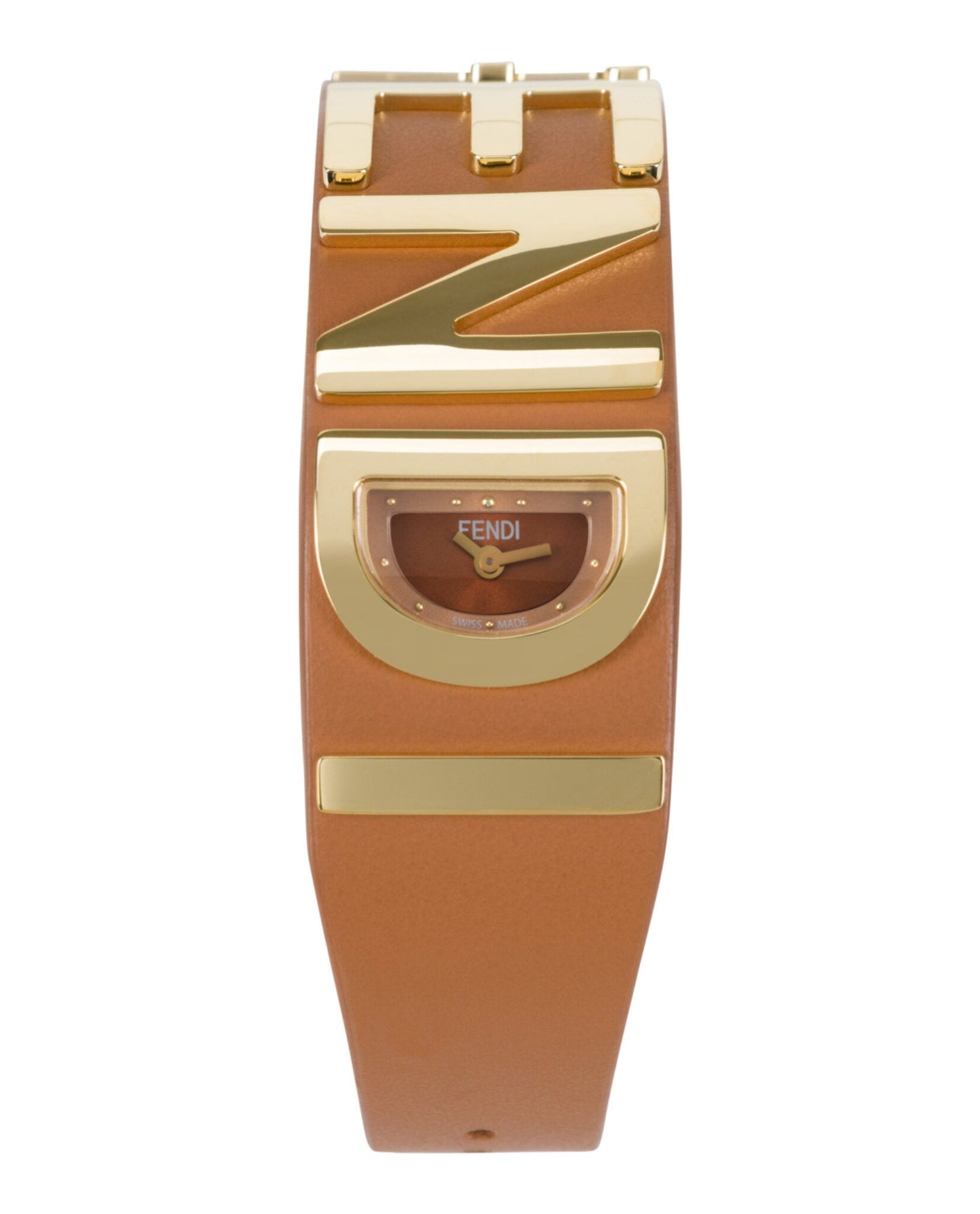Fendi Jewelry Womens 22.25mm Strap Fashion Watch Gold