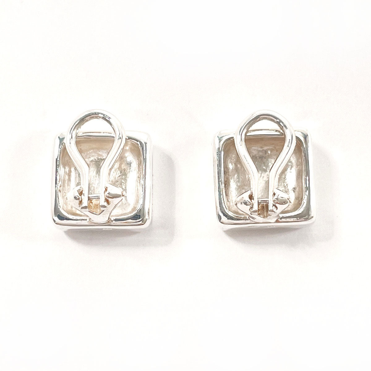 CHANEL Earring Silver925 Silver   square clover