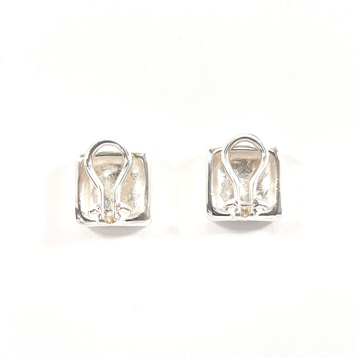 CHANEL Earring Silver925 Silver   square clover