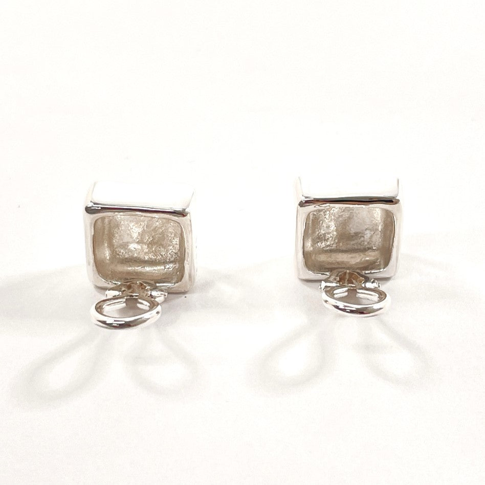 CHANEL Earring Silver925 Silver   square clover