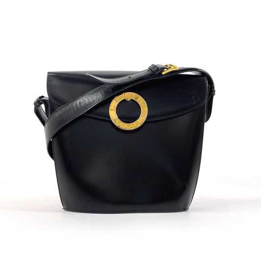 Shoulder Bag Circle Leather Black