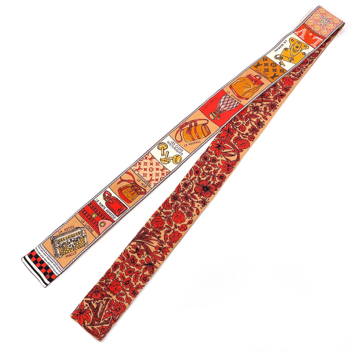 Louis Vuitton scarf M70856 silk Bandeau BB Red
