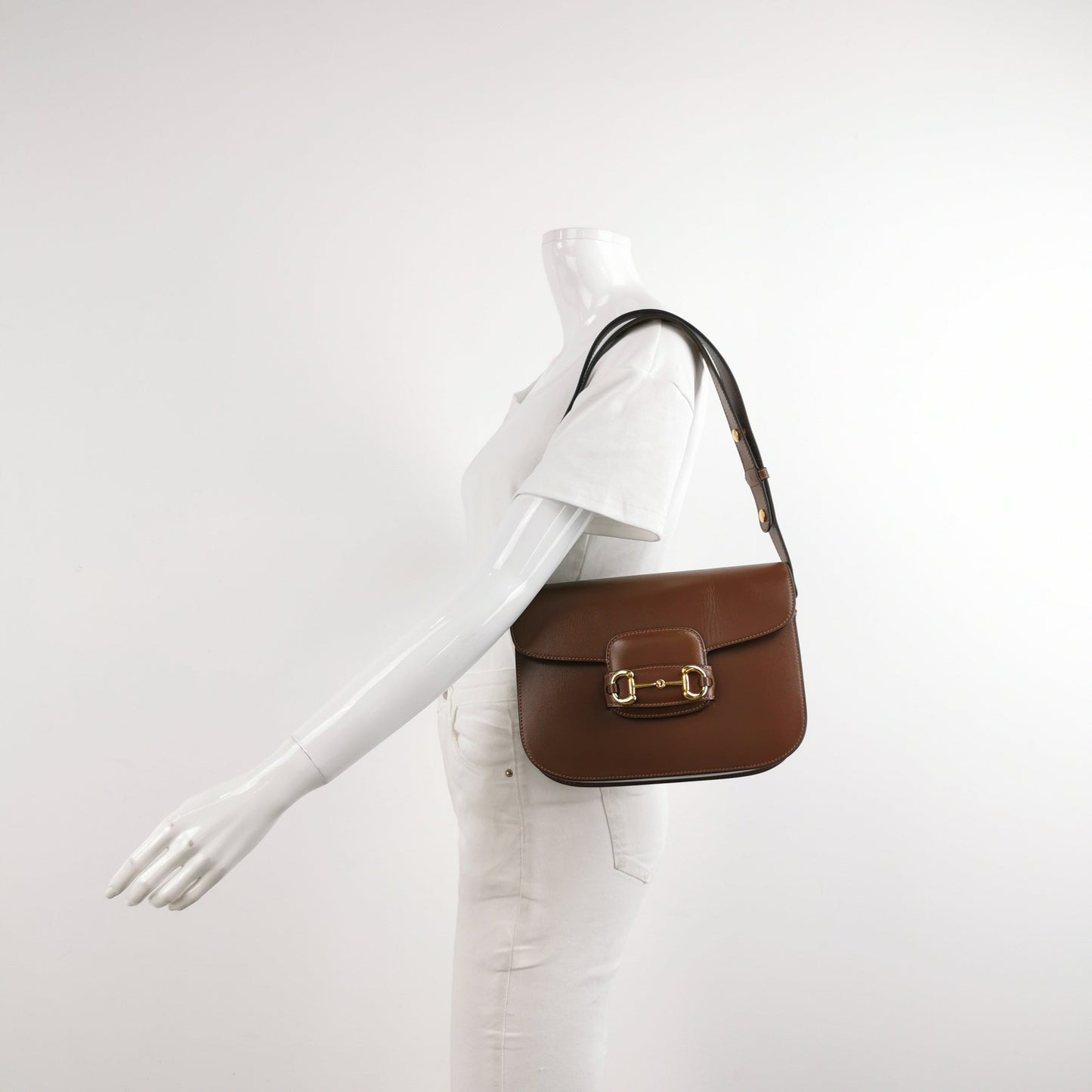 Gucci Horsebit Caramel Leather Brown Small Shoulder Bag Leather 8