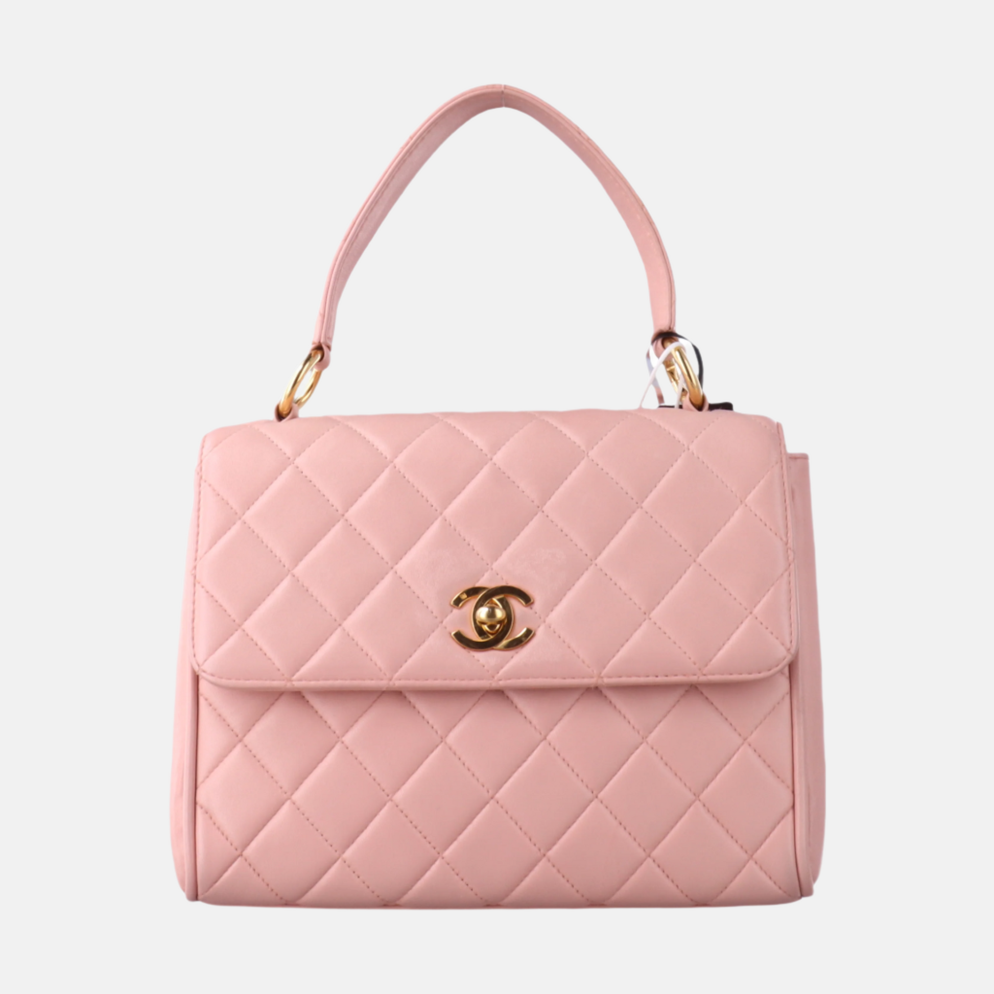 Chanel Top Handle Trendy CC Kelly Flap Pink Gold Leather Shoulder Bag